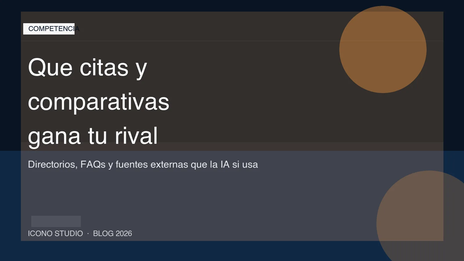 Analisis de competencia AEO en 2026: que directorios, comparativas y FAQs estan empujando a tus rivales